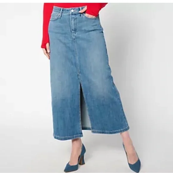 NYDJ EUC Denim Maxi Skirt Wore Once - Picture 4 of 6